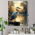 thumbnail image 4 of Qisvanset Framed Canvas Wall Art 12x16 Inch Blue Heron Lake Wildlife Coastal Marsh Wall Decor, 4 of 5