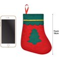 thumbnail image 3 of HWZWT Red and Green 24 Pieces Christmas Mini Stockings 7 Inch Christmas Gift Card Stockings Silverware Holder for Rustic Style Christmas Tree Decoration Supplies, 3 of 5