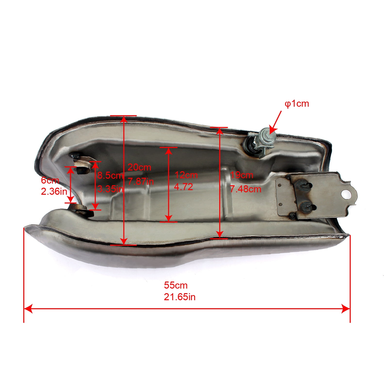 2.4 Gallon 9L Universal Cafe Racer Gas Fuel Tank Custom Tank for Honda/for Yamaha/for Suzuki/for Kawasaki Vintage Tank