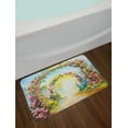thumbnail image 2 of Country Bath Mat, Colorful Floral Arch in the Summer Park Romantic Feminine Boho Paint Style Print, Non-Slip Plush Mat Bathroom Kitchen Laundry Room Decor, 29.5 X 17.5 Inches, Multicolor, Ambesonne, 2 of 2