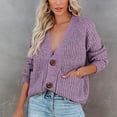 thumbnail image 2 of Cardigan à Manches Longues pour Femmes Décontracté Patchwork Léopard Chandail Tricoté à Manches Longues Col en V Manteau Long pour Femmes Chandail Tricoté pour Femmes Long Cardigan pour Femmes, 2 of 8
