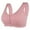 A, variant on Front Closure Bras for Women No Underwire Comfort Senior Wireless Snap Closing Bra Plus Size Full Coverage Minimizer Bra