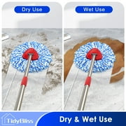 TidyBliss Mop Heads Replacements 2 Pack with Triangle Base for RinseClean 2 Tank System