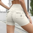 thumbnail image 7 of Cargo Shorts Women, Comdrip Booty Shorts for Women Fashion Solid Scrunch Butt Shorts Cargo Workout Biker Gym Bottoms Shorts for Women White M, 7 of 7