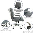 thumbnail image 4 of Flash Furniture Whitney Mid-Back Gray LeatherSoft Executive Swivel Office Chair with Chrome Frame and Arms, 4 of 15