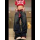 thumbnail image 2 of Pantalones vaqueros de contraste de color retro lavados de talla grande Y2K para mujer 2023 nueva tendencia pantalones anchos de pierna recta y suelta de calle que combinan con todo, 2 of 5