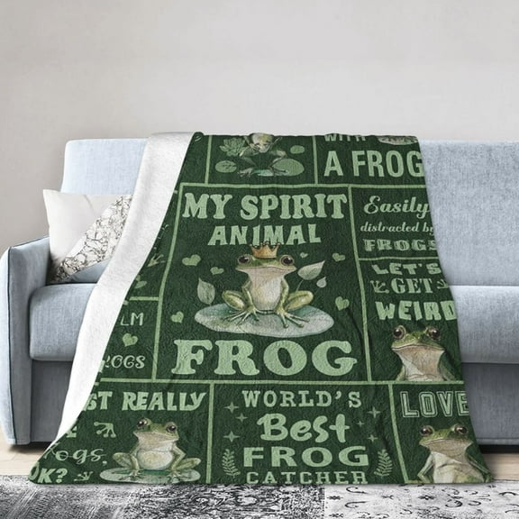 Frog Gifts, Frog Blanket, Frog Gifts for Women, Frog Themed Gifts, Frog Stuff, Funny Frog Gifts, Frog Birthday Decorations Throw 50x40