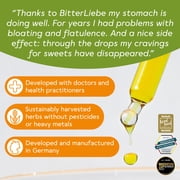 BitterLiebe Digestive Gut Herbal Drops – 15 bitter herbs, Cravings, De-Bloating & Gas – Study-Based Formula – 1.7 fl oz