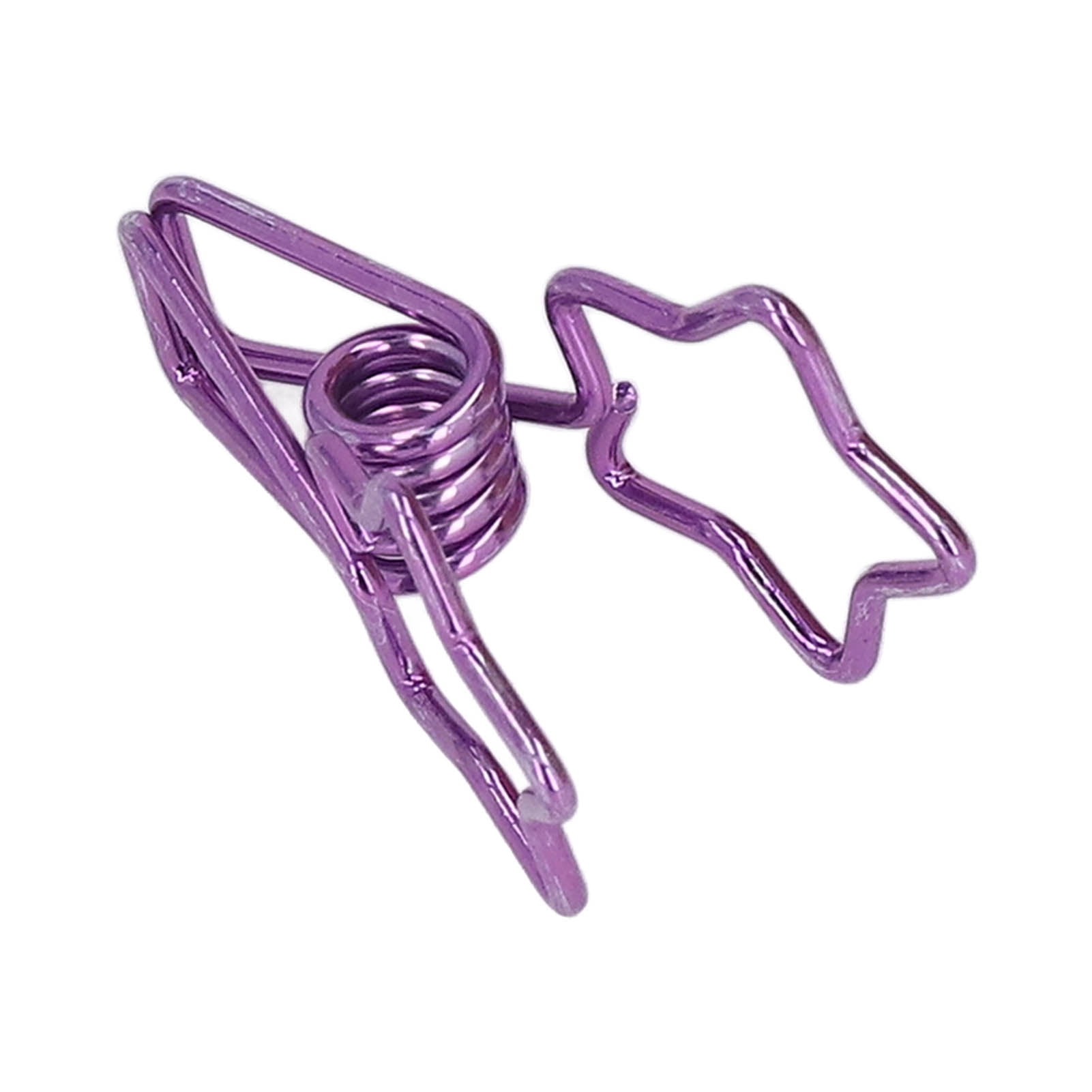M Buder 100pcs Star Binder Clips Cute Cartoon Hollow Strong Clamping Force Sturdy Metal Paper Clamps for Office Account Tickets Purple (7.87 inches / 20 cm)