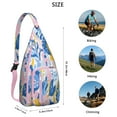 thumbnail image 3 of Waterproof Hiking Sling Backpack for Women – Lightweight Floral Crossbody Chest Bag with Adjustable Strap, Botanical Wildflower Travel Backpack for Outdoor & Everyday Use, 3 of 4