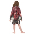 thumbnail image 6 of BZSMCE Bathrobes Belt Hooded Rosy Affection Creative Pattern, 6 of 8