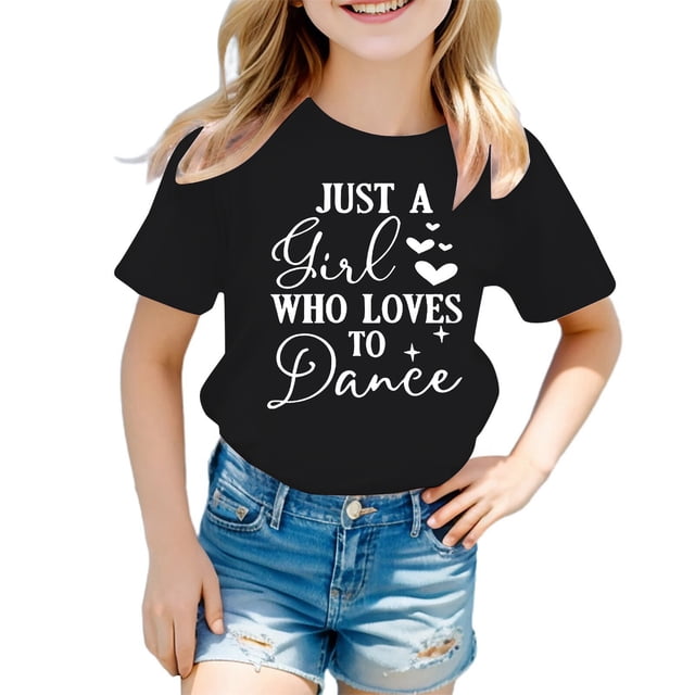 WEAIXIMIUNG T-Shirts pour Filles 8-9 Ans, T-Shirt Graphique Mignon à Col Rond et Manches Courtes pour l'Été, Décontracté