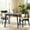 Espresso, variant on Wickerix Dining Room Set of 2 Yumiko Chairs and Square Dining Table Kitchen Modern Solid Wood w/Padded Seat, White Color