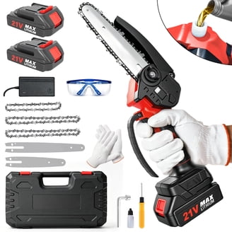 BEI & HONG Mini Chainsaw 6 inch, Handheld Small Chainsaw for Wood