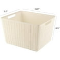 thumbnail image 4 of HANAMYA Storage Basket Organizer with Handle 17 Liter in Beige (Set of 4), 4 of 7