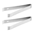 thumbnail image 1 of Pinzas para hielo para cubos de hielo, pinzas para servir de acero inoxidable, pinzas para aperitivos para cocina, cafetería, fiesta, azúcar (2 piezas), 1 of 7