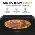 thumbnail image 4 of Sunvivi Horno asador eléctrico de 28 libras y 24 cuartos de galón con tapa de visualización, asador de pavo con función única de descongelación/calentamiento, asador grande con bandeja y rejilla extra, 4 of 5