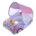 thumbnail image 3 of Flotador inflable para bebé con forma de coche, con bocina y sombrilla, para niños de 1 a 4 años, color rosa, 3 of 14