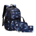 thumbnail image 4 of HNMKIU Kids Backpack Set Boys Girls School Bookbag Pencil Lunch Bag Lightweight Student Backpack Children ,Dark Blue1, 4 of 5