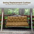 thumbnail image 3 of Swing Replacement Cushion, Outside Bench Cushion with Backrest, 2-3 Seater Cushion with 8 Ties for Outdoor Furniture, 59 x 39 x 4 Inches Porch Swing Cushion Garden Bench, 3 of 6