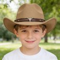 thumbnail image 2 of WXFAZCVU Western Cowboy Hats Cowgirl Hat for Kids Boys Girls Fashion Toddler Hat Size 3-18 Years, 2 of 4