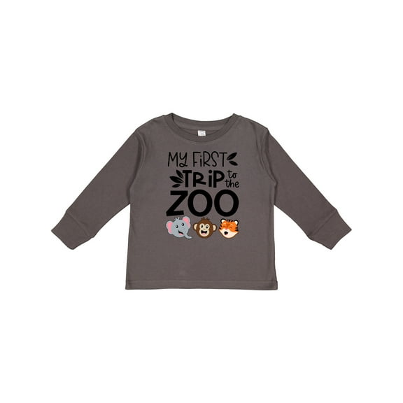Inktastic My First Trip to the Zoo Cute Animals Boys or Girls Long Sleeve Toddler T-Shirt