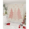 thumbnail image 2 of Christmas Shower Curtain Pink Christmas Tree Shower Curtains for Bathroom Decor Snowflake Vintage Christmas Decoration Bath Curtains Sets with Hooks Waterproof, 84x72 in, 2 of 6