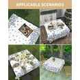 thumbnail image 3 of Spring Hydrangea Floral Butterfly Tablecloth Rectangle Round Table Cloth 60x60 Inch, Purple Green Indoor or Outdoor Tablecloth, Waterproof Polyester Table Cover for Party Holiday Picnic Decoration, 3 of 6