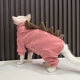 thumbnail image 4 of ZZ Sphynx cat Clothes, Dinosaur Costume, Hairless Cats Warm Clothes for Cornish Rex and Devon Rex (Blue, M(3.5-5.5lbs)), 4 of 6