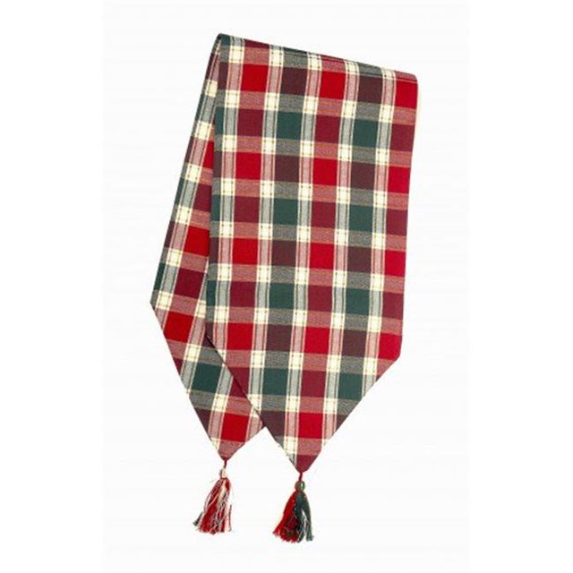 Mr. MJs Trading AG-11201-13x72 13 x 72 in. Ribbed Table Runner with Tassels, Santa Clara