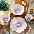 thumbnail image 4 of Purple Floral Underglaze Ceramic Tableware Set, Bowl and Plate for Rice Salad Fruit Dessert, Household Dinnerware for Home Kitchen Daily Use, 4 of 7