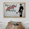 thumbnail image 3 of wall26 Framed Canvas Print Wall Art Banksy Cancelled Follow Your Dreams Graffiti &amp; Street Art Pop Culture Illustrations Pop Art Bohemian Dark for Living Room, Bedroom, Office - 24"x36", 3 of 5