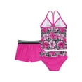 thumbnail image 2 of MSemis Little Girls' Summer Tankini Swimsuit 3 Piece Rash Guard Set Rose Red 12, 2 of 6