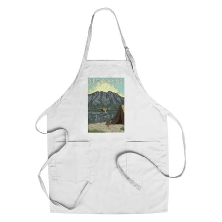 Mexican Bush - Bush Plane Fishing - New Mexico - LP Original Poster (Cotton/Polyester Chef's Apron)