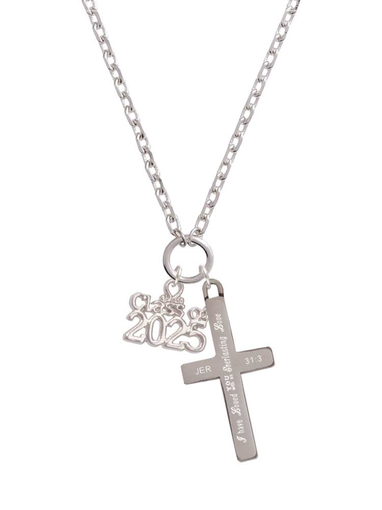 Delight Jewelry Silvertone Class of 2027 Everlasting Love Engraved