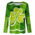 thumbnail image 5 of Camisas Para Mujer Día de San Patricio Camisas Y Blusas Camiseta Cuello Redondo Flores Impreso Tops Sueltos Chica Camisetas de Manga Corta Odeerbi ODB125375, 5 of 5