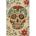 thumbnail image 5 of Coolnut Window Curtain Panels Floral Skull Grommet Top Room Darkening Thermal Insulated Blackout Window Treatment Drapes 2 Panels W55 x L84 In, 5 of 6