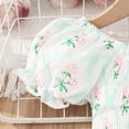 thumbnail image 6 of Kwasome Girls Floral Dress School Dance Dresses For Girls Toddler Girls Short Sleeve Prints Dress Dance Party Dresses Clothes 4-5 Years,Green, 6 of 7