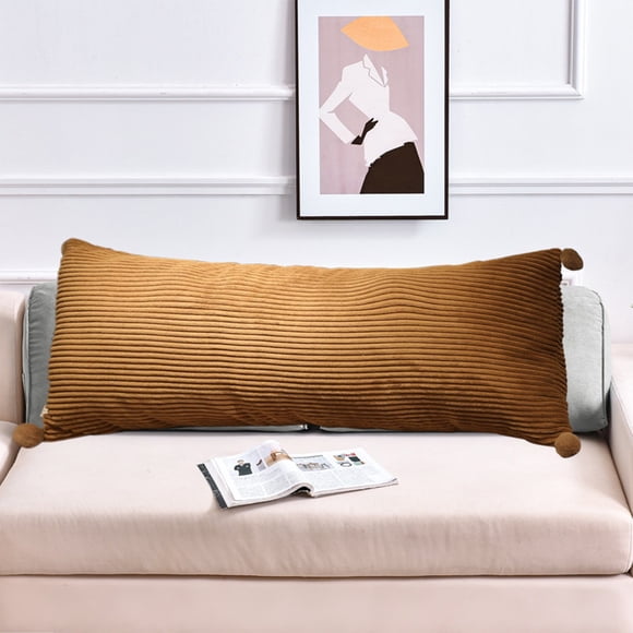 Meitianfacai Cool Body Pillows for Adults Extra Long Pillows for Bed Shredded Memory Foam Full Pillows Pillowcase + Pillow Core--Zipper Type(Coffee)