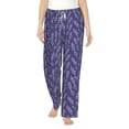 thumbnail image 2 of Goofa Lavender Flowers Printed Soft Pajama Pants for Women, Wide Leg Comfy Casual Lounge Yoga Pants-Small, 2 of 9
