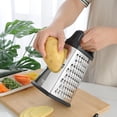 thumbnail image 3 of Rallador con 4 diferentes tipos de Rallador, Acero Inoxidable Multifunción 4 Lados Rallador de Caja Manual, Rallador de Cocina para Rallar Queso, Verdura, Papas, Ginger, Zanahoria y más (negro) Zefei Wu 9024735059400, 3 of 5