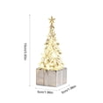 thumbnail image 3 of Mini Christmas Tree Table Lamp LED Night Light, Small Xmas Desktop Ornament for Window Sill Fireplace Holiday Decor, Plastic, Warm White Glow, Gift Box Base, 3 of 6