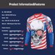 thumbnail image 5 of KEMALOCE - Camiseta de manga larga para descenso de montaña, color azul, para hombre, para enduro, motocross, ciclismo de montaña, unisex, con calaveras, para BMX, 5 of 5