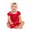 thumbnail image 3 of Forever Me Baby Girl Velour Dress with Bloomers, Size 6/9M, 3 of 8