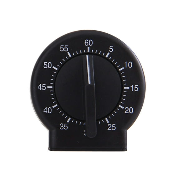 Temporizador de cocina de 60 minutos de uso amplio de plástico con sonido fuerte que no requiere batería.