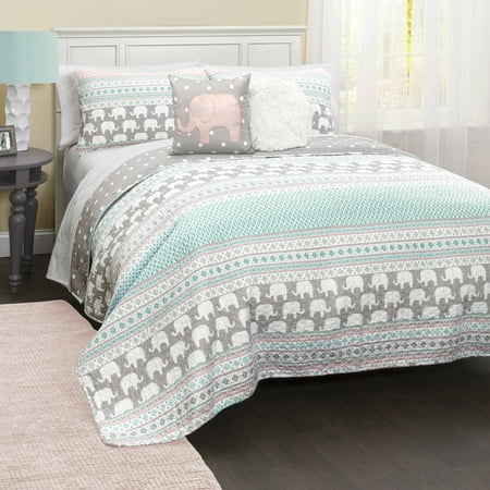 Elephant Stripe Bedding Quilt Set - Walmart.com