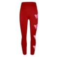 thumbnail image 6 of Feancey Todays Sales Valentines Day Leggings for Women Butt Lift High Waisted Tights Cute Heart Print Seamless Yoga Pants Tummy Control Stretchy Workout Pant Red XL, 6 of 7