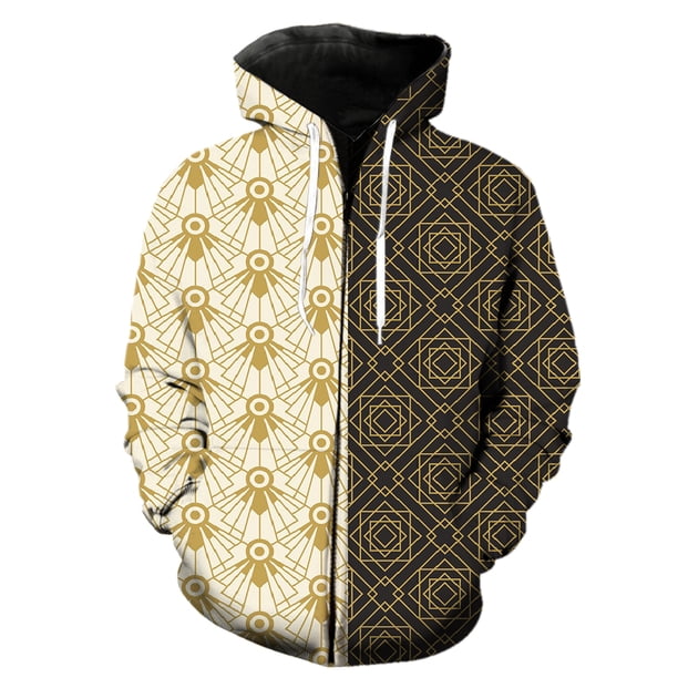 Sudadera con capucha y cremallera con estampado abstracto para hombre, divertida, estilo Harajuku, con estampado 3D, estilo hip hop, para adolescentes, moda unisex, para primavera