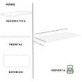 thumbnail image 3 of Set de 3 Estantes Flotantes Moru Spot Color Blanco, Repisas de pared, Estantes decorativos, Repisas Modernas para Sala, Recámara y Baño  | 4x40x18cm|, 3 of 7