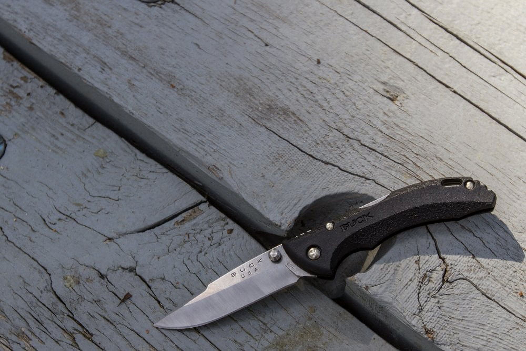 Buck Knives 284 Bantam BBW Folding EDC Knife, 2-3/4” Pocket Knife Blade, Black, 1.5 oz